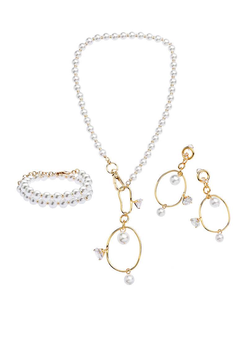 Ottaviani Collana Con Perle E Zirconi