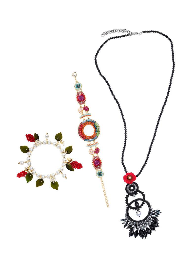 Ottaviani Collana Con Perline, Cristalli E Strass