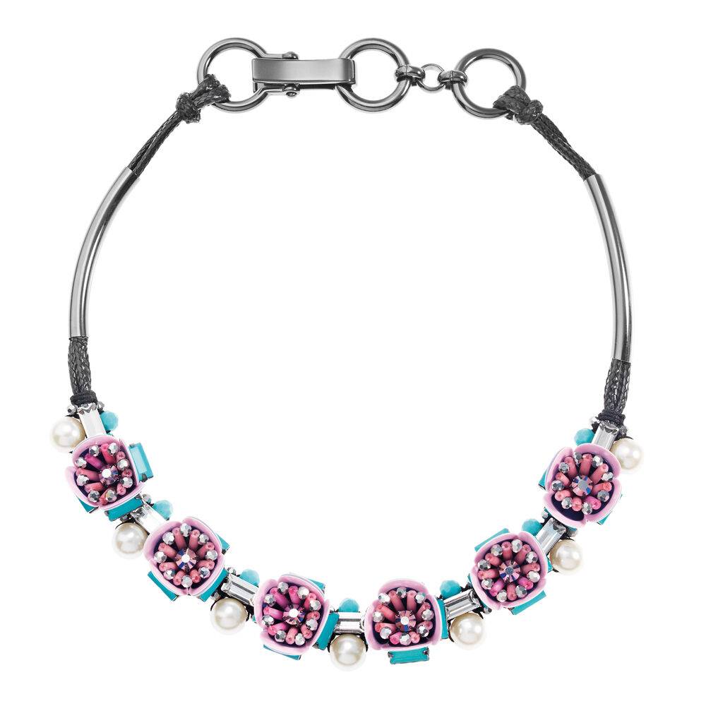 Ottaviani Collana con perline,cristalli e strass