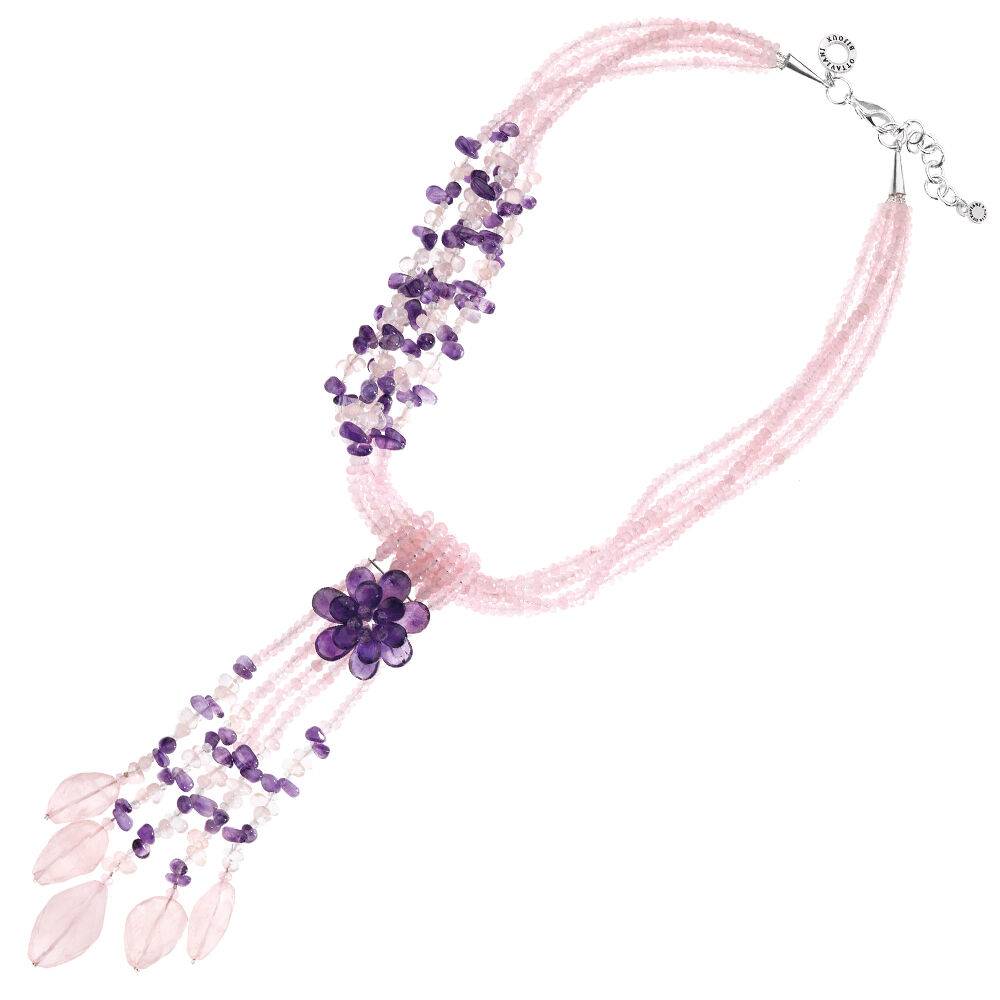 Ottaviani Collana con quarzi e ametista