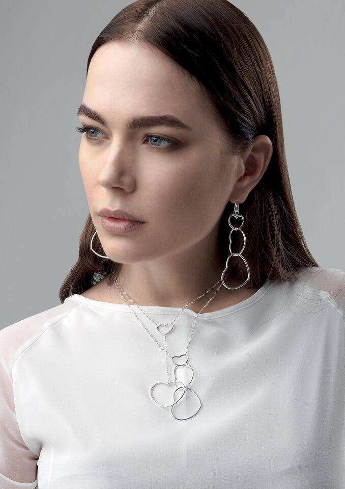 Ottaviani Collana "dolce Cuore" In Argento/cm.44,5