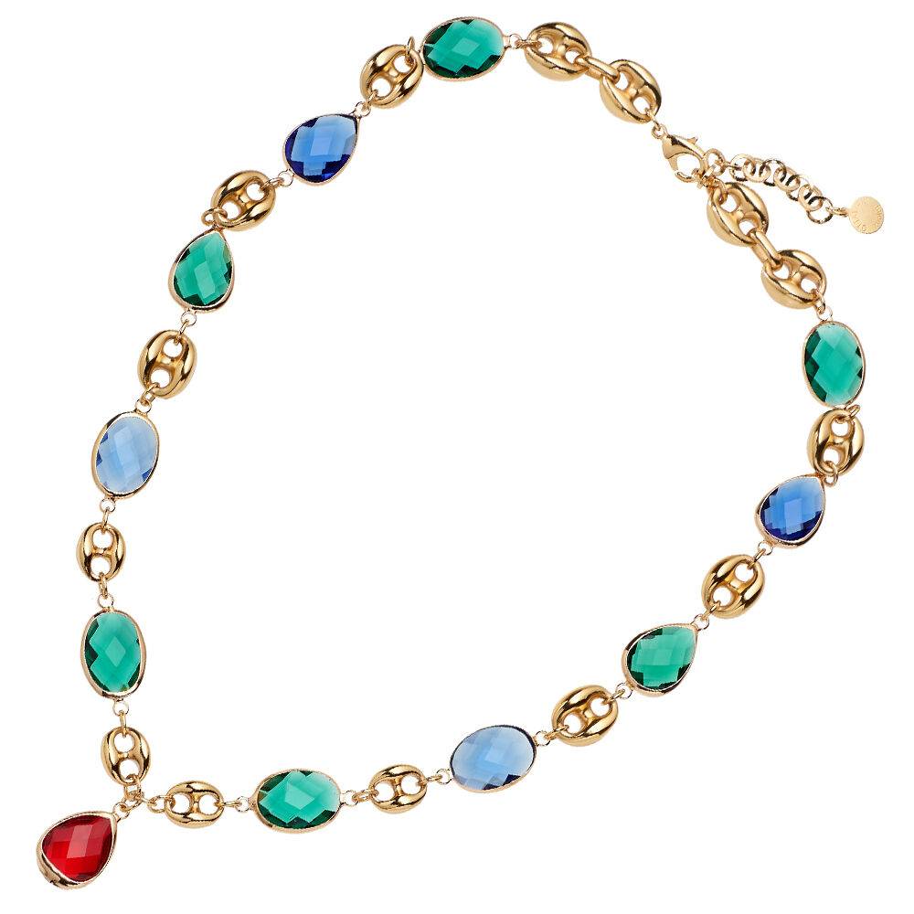 Ottaviani Collana dorata con cristalli