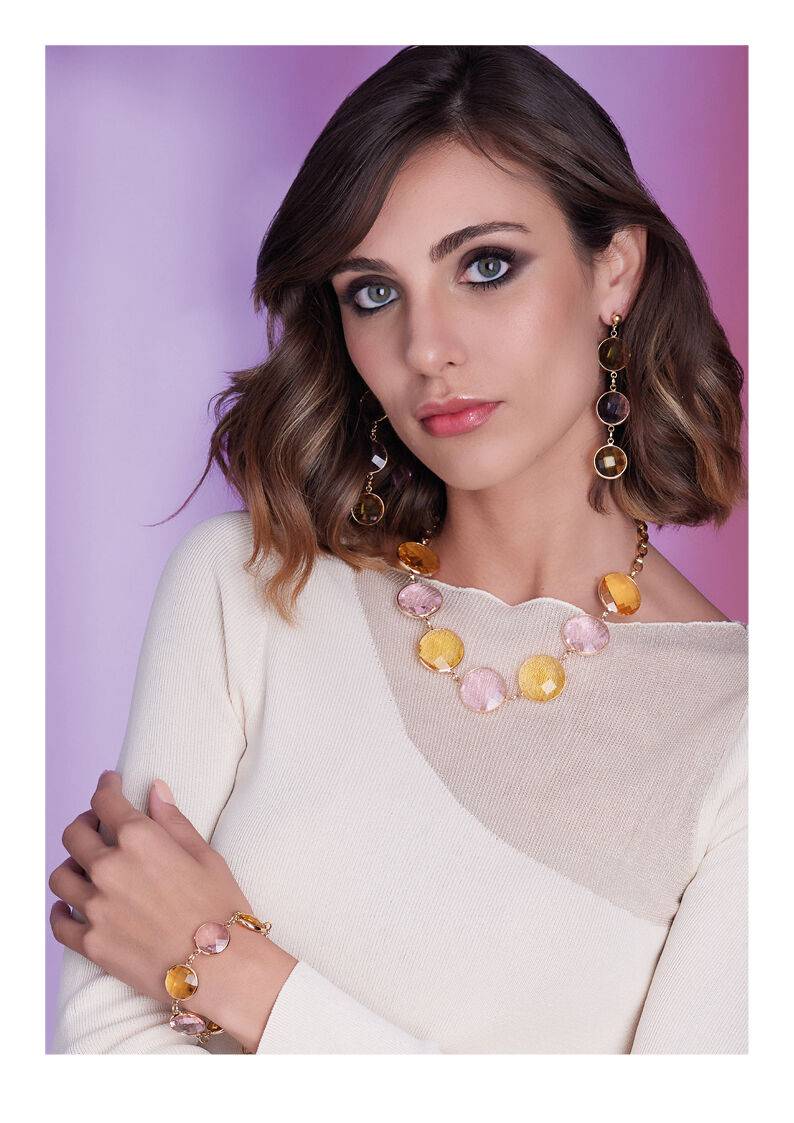 Ottaviani Collana Dorata Con Cristalli