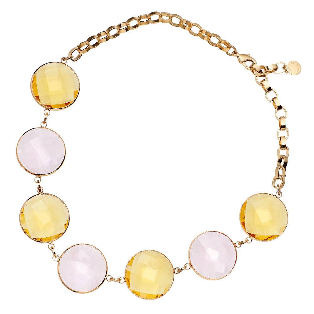 Ottaviani Collana dorata con cristalli