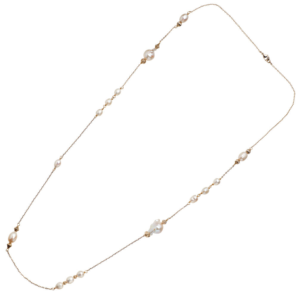 Ottaviani Collana dorata con perle