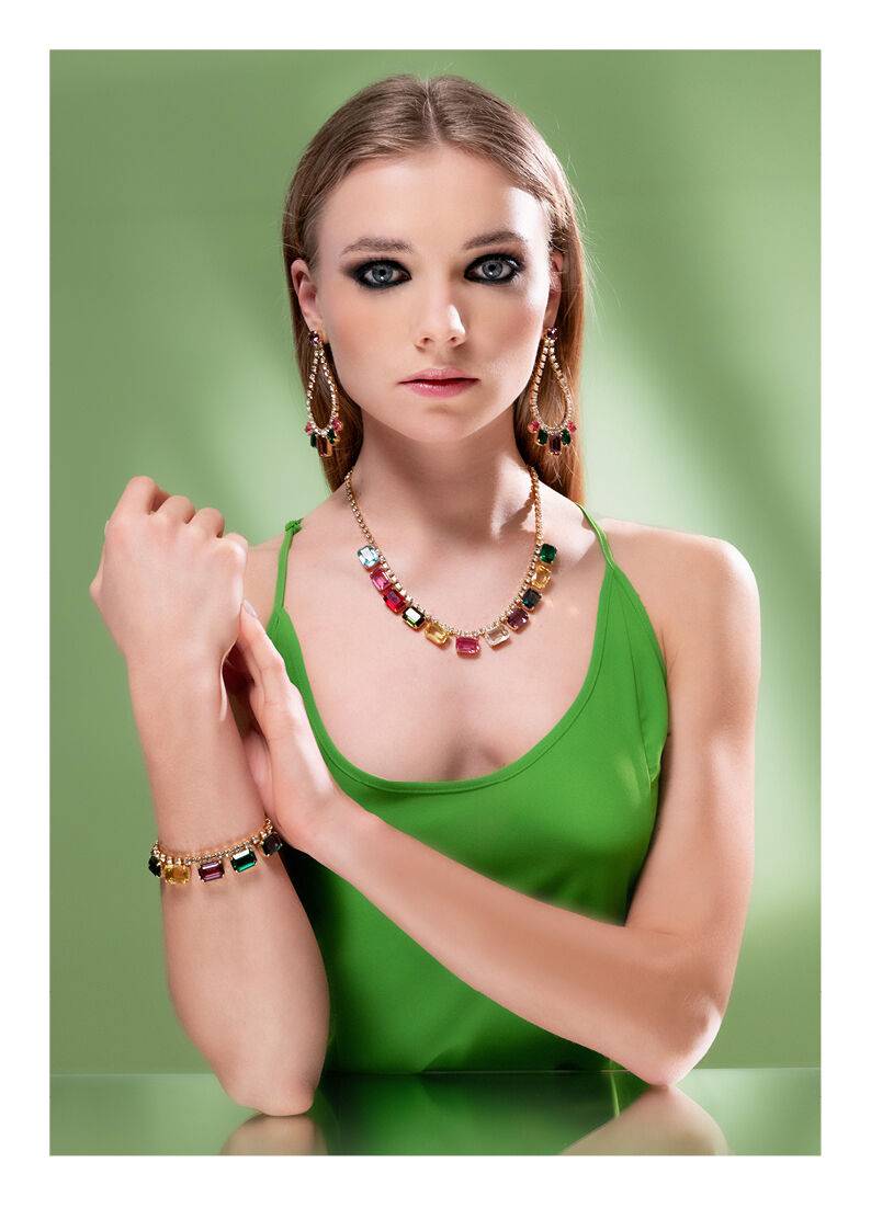 Ottaviani Collana Dorata Con Strass