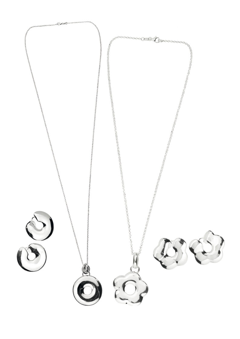 Ottaviani Collana"flower Balloon"in Argento