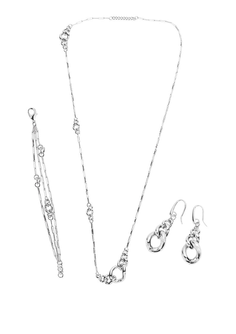 Ottaviani Collana In Argento Rodiato