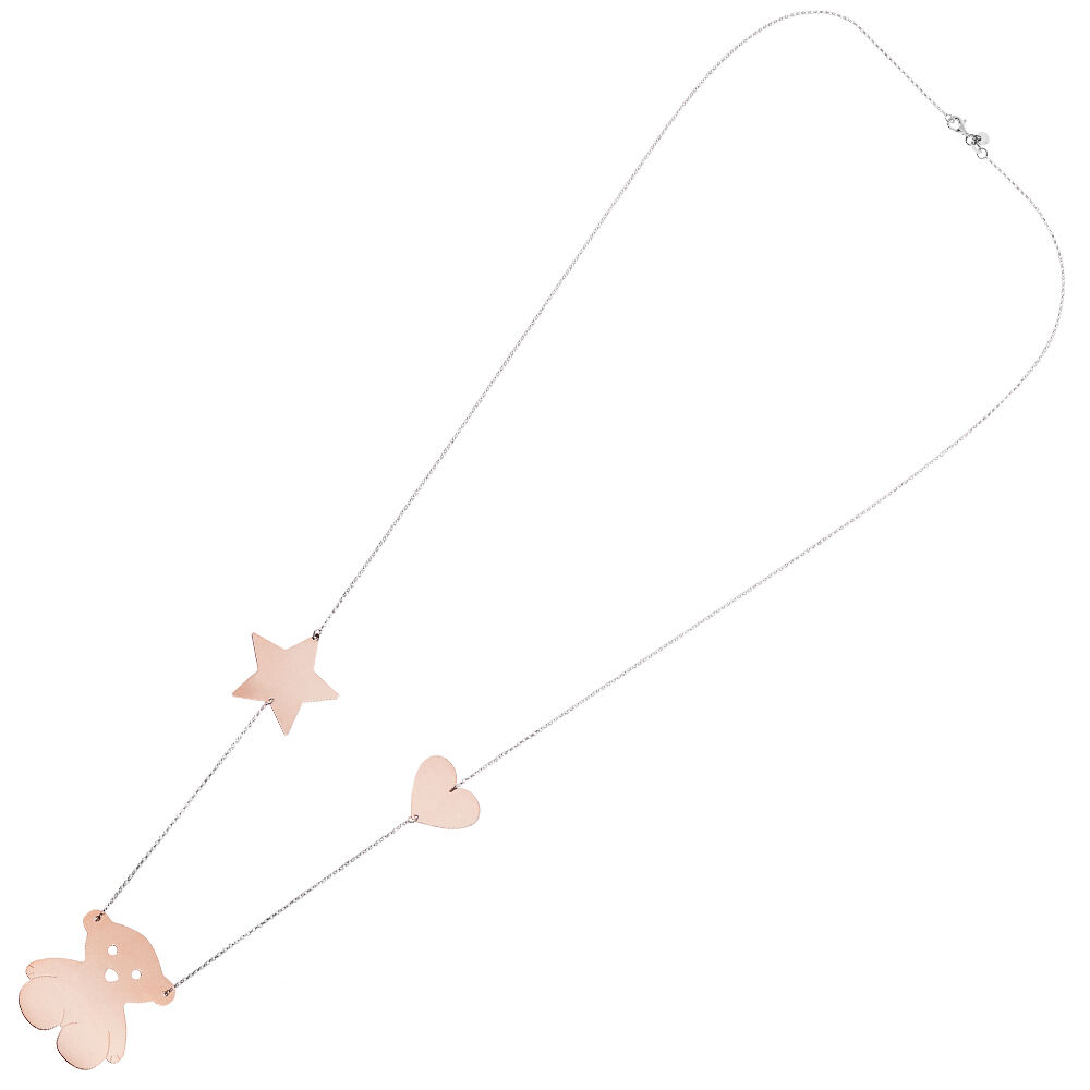 Ottaviani Collana in argento rodiato rose gold