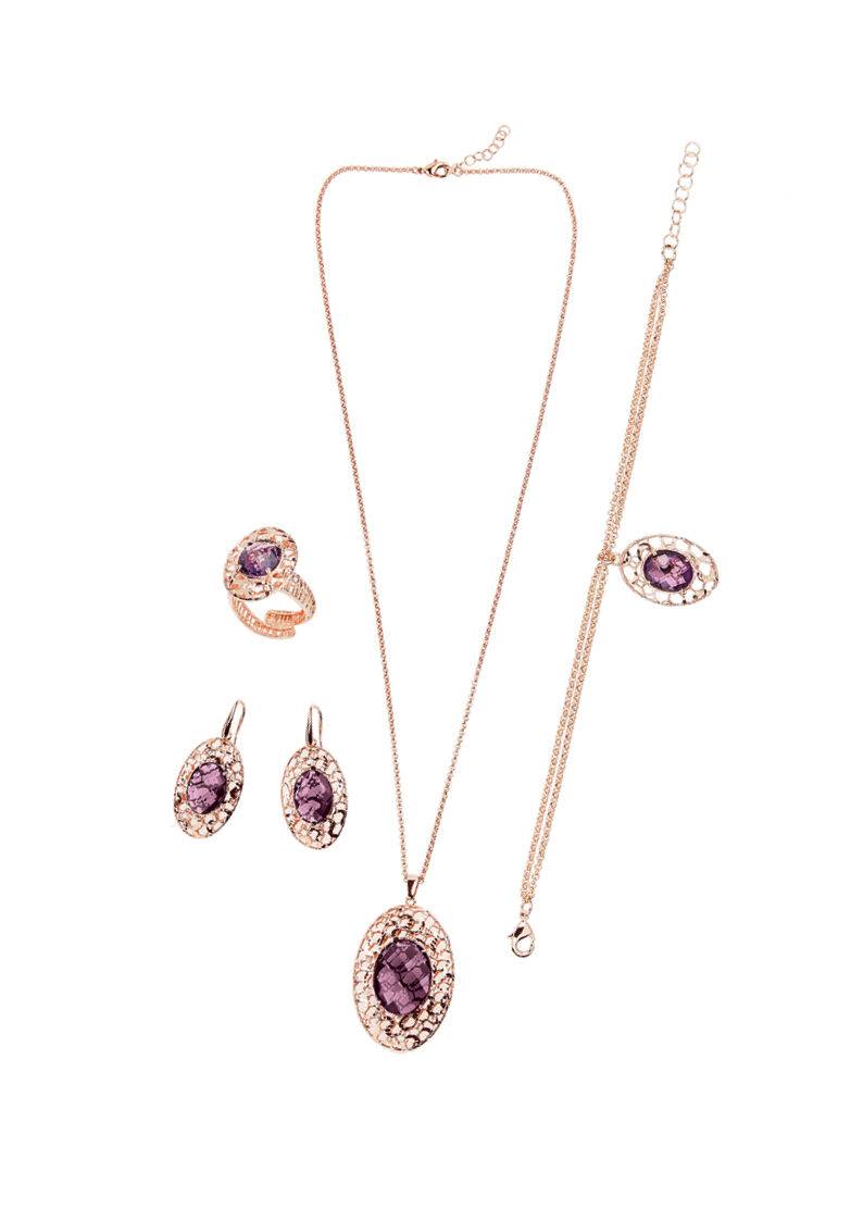 Ottaviani Collana In Bronzo Con Cristallo