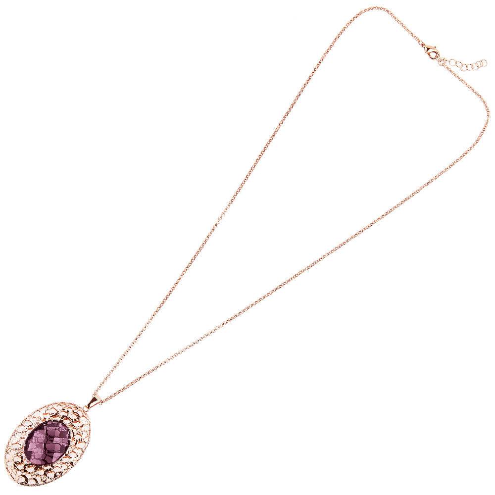 Ottaviani Collana in bronzo con cristallo