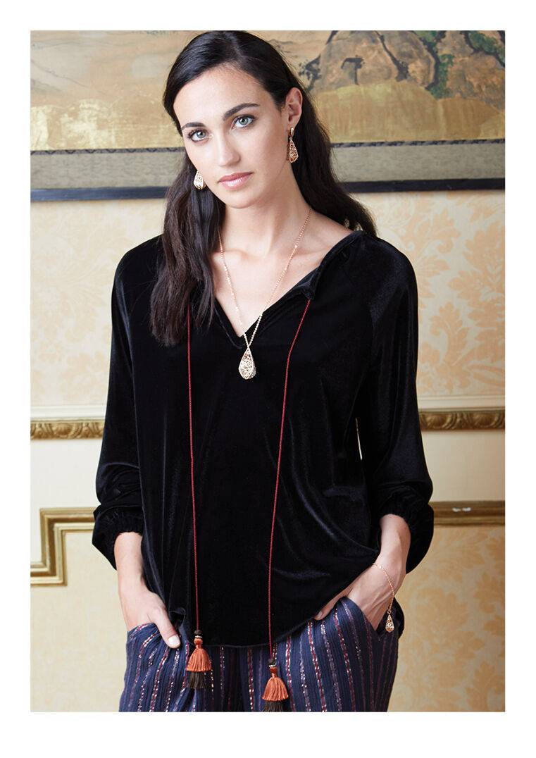 Ottaviani Collana In Bronzo Con Glitter Argento