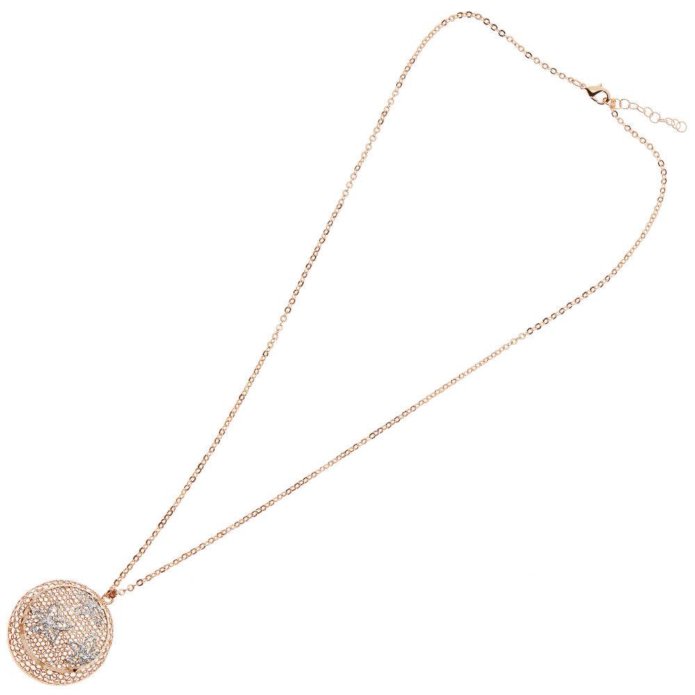 Ottaviani Collana in bronzo con glitter argento