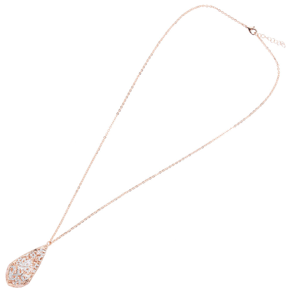 Ottaviani Collana in bronzo con glitter argento