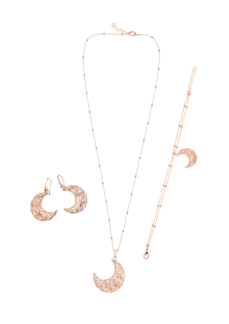 Ottaviani Collana In Bronzo Rod.c/glitter Argento