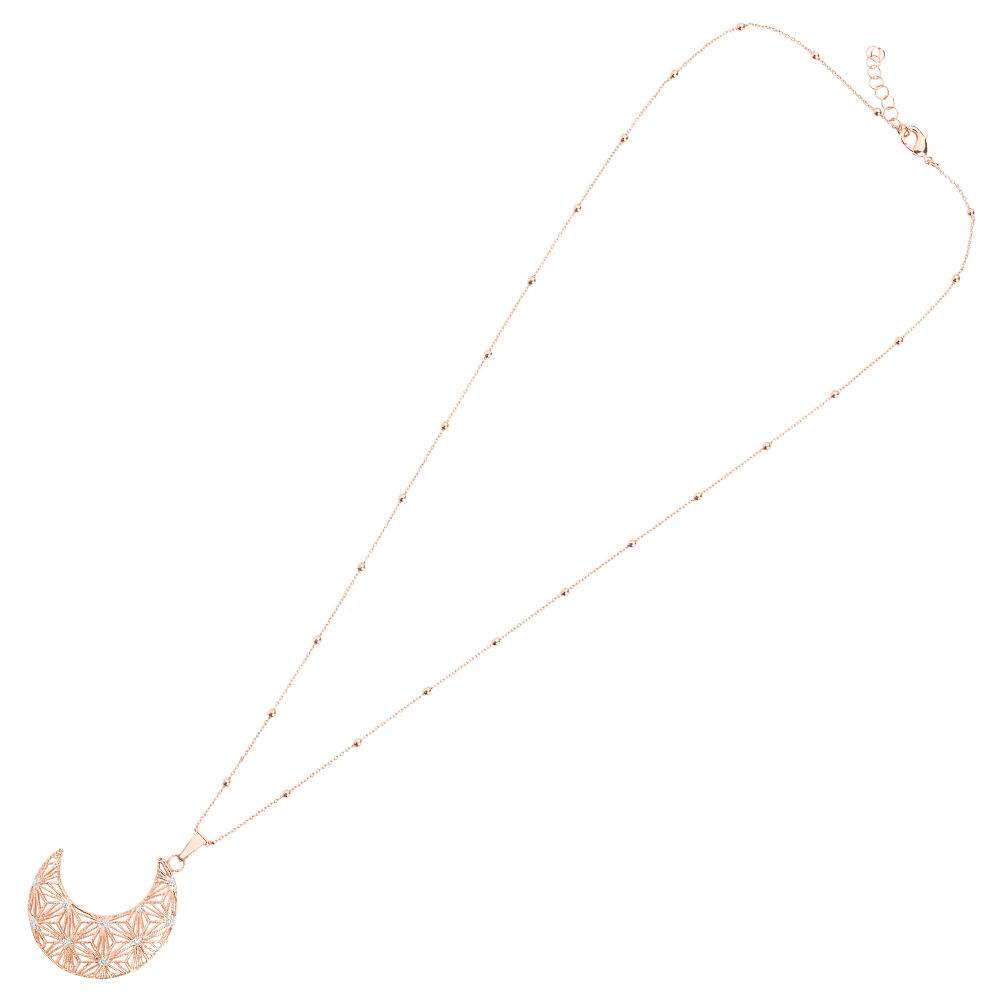 Ottaviani Collana in bronzo rod.c/glitter argento