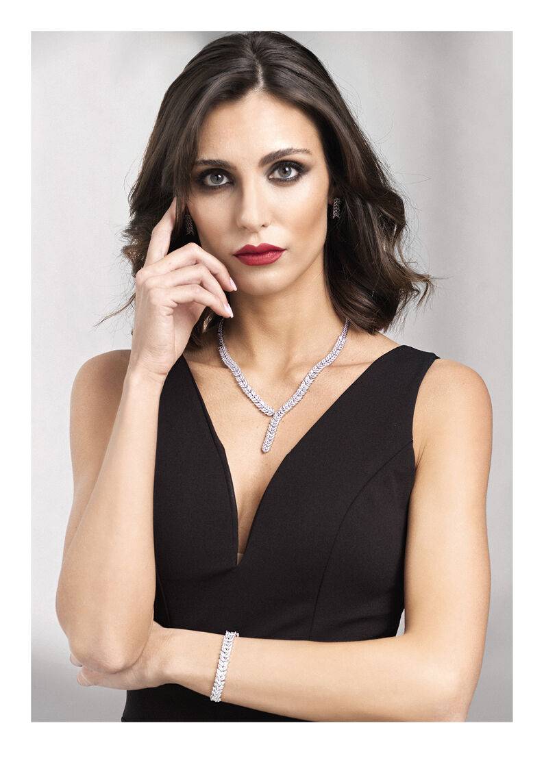 Ottaviani Collana Rodiata Con Cubic Zirconia