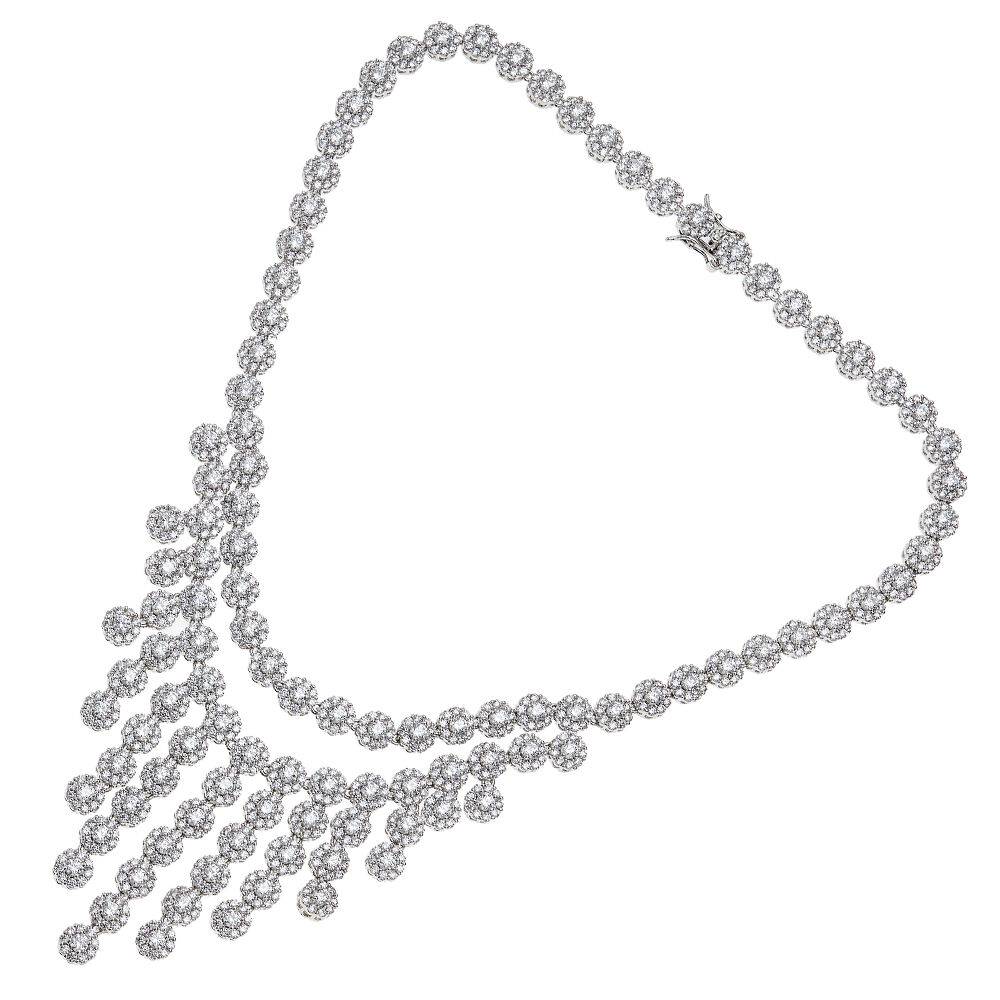 Ottaviani Collana rodiata con cubic zirconia