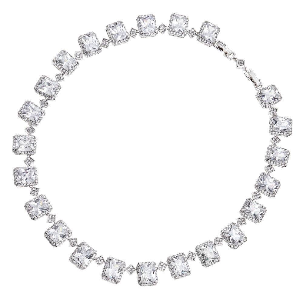 Ottaviani Collana rodiata con cubic zirconia