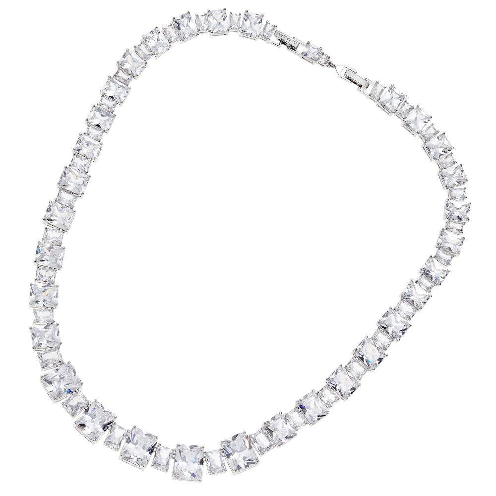 Ottaviani Collana rodiata con cubic zirconia