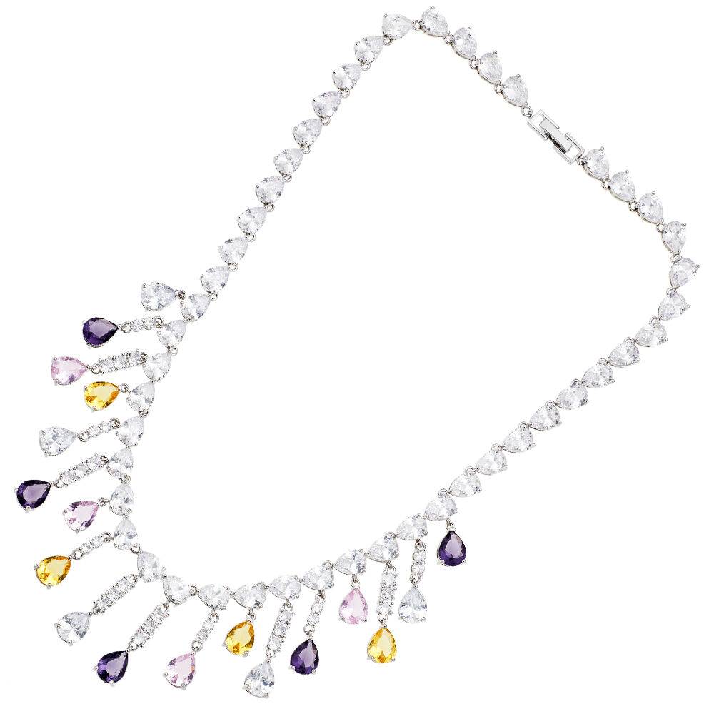 Ottaviani Collana rodiata con cubic zirconia