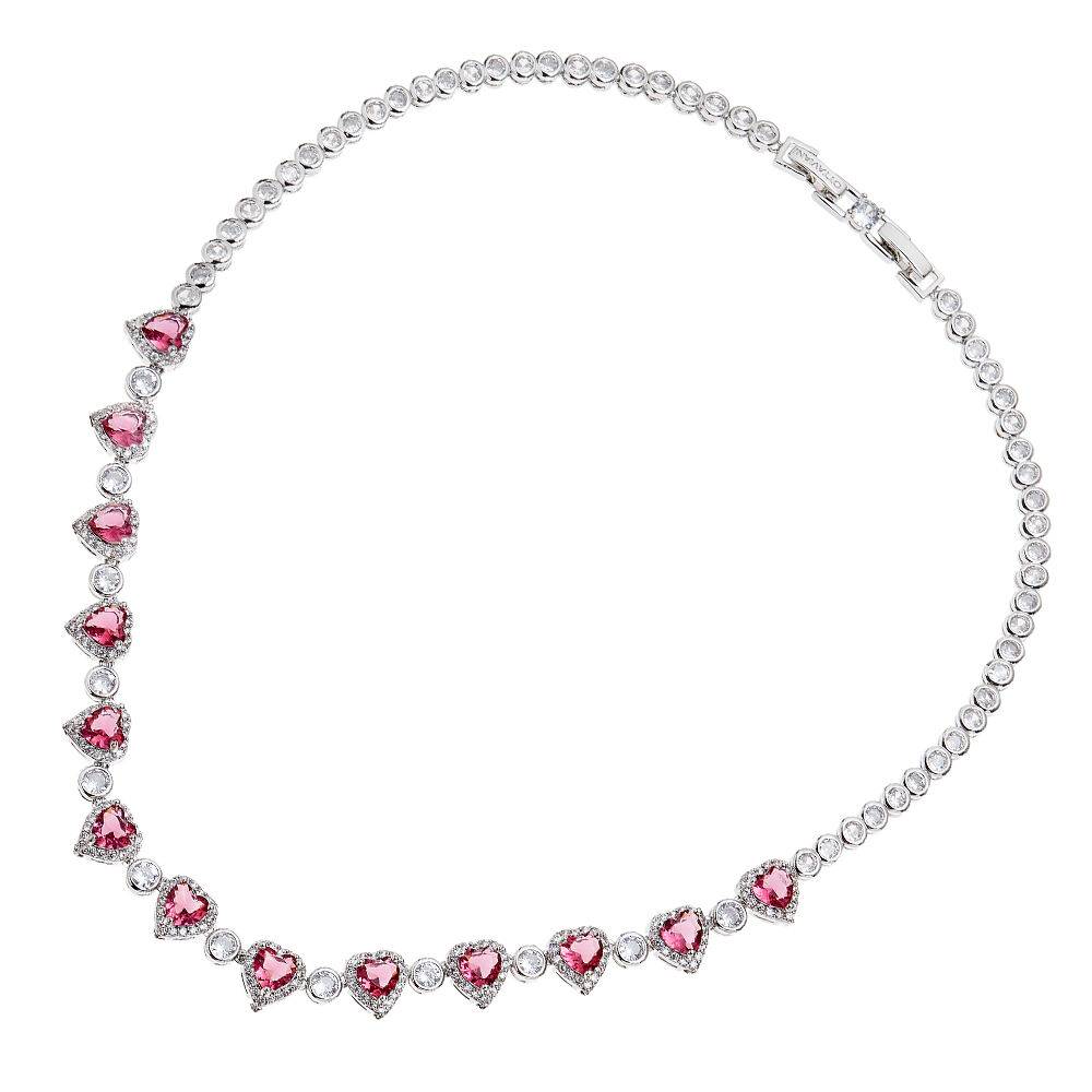 Ottaviani Collana rodiata con cubic zirconia