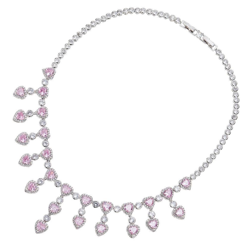 Ottaviani Collana rodiata con cubic zirconia