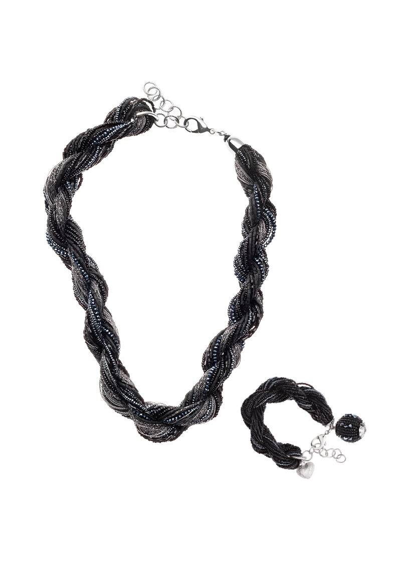 Ottaviani Collana Torchon Con Cristalli E Perline