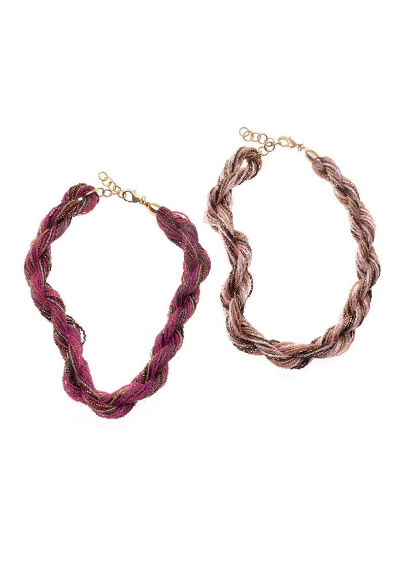 Ottaviani Collana Torchon Con Cristalli E Perline