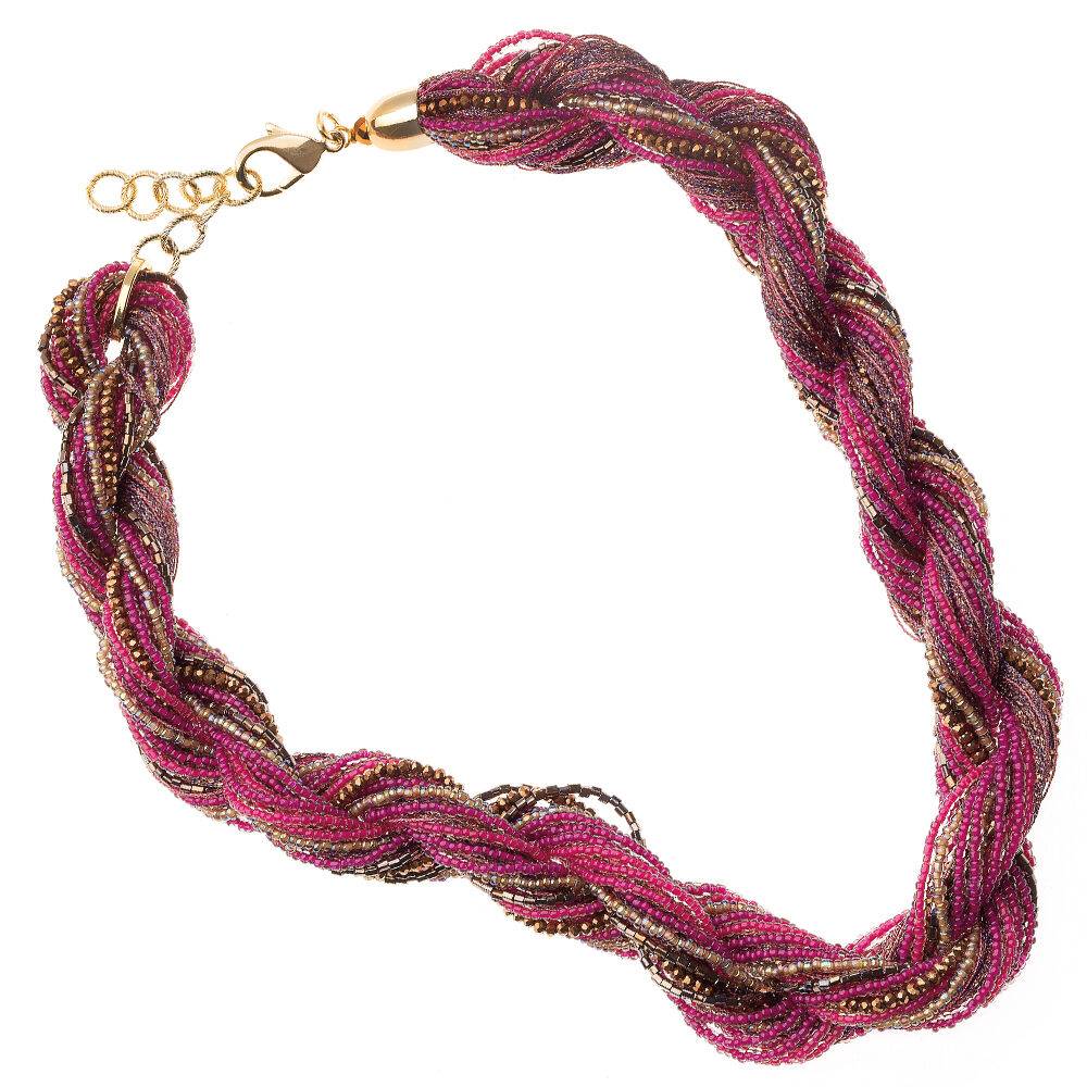 Ottaviani Collana torchon con cristalli e perline