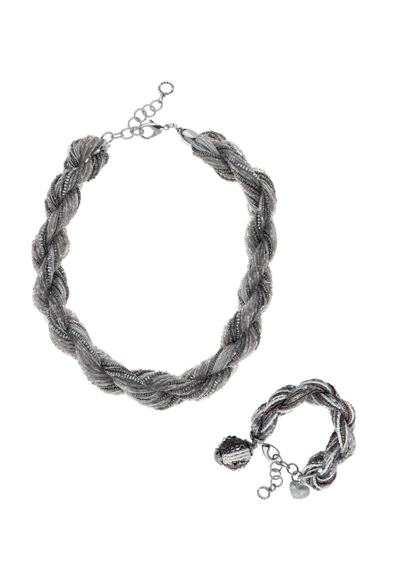 Ottaviani Collana Torchon Con Cristalli E Perline