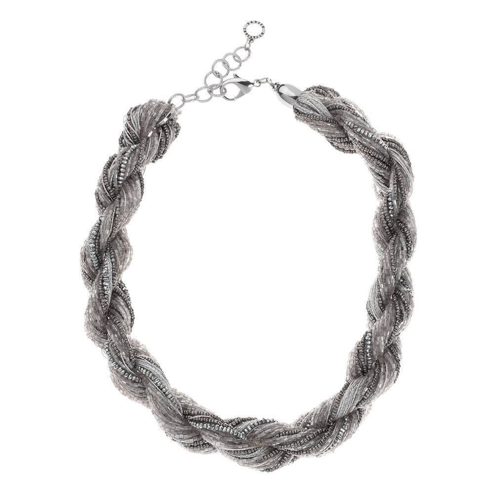 Ottaviani Collana torchon con cristalli e perline