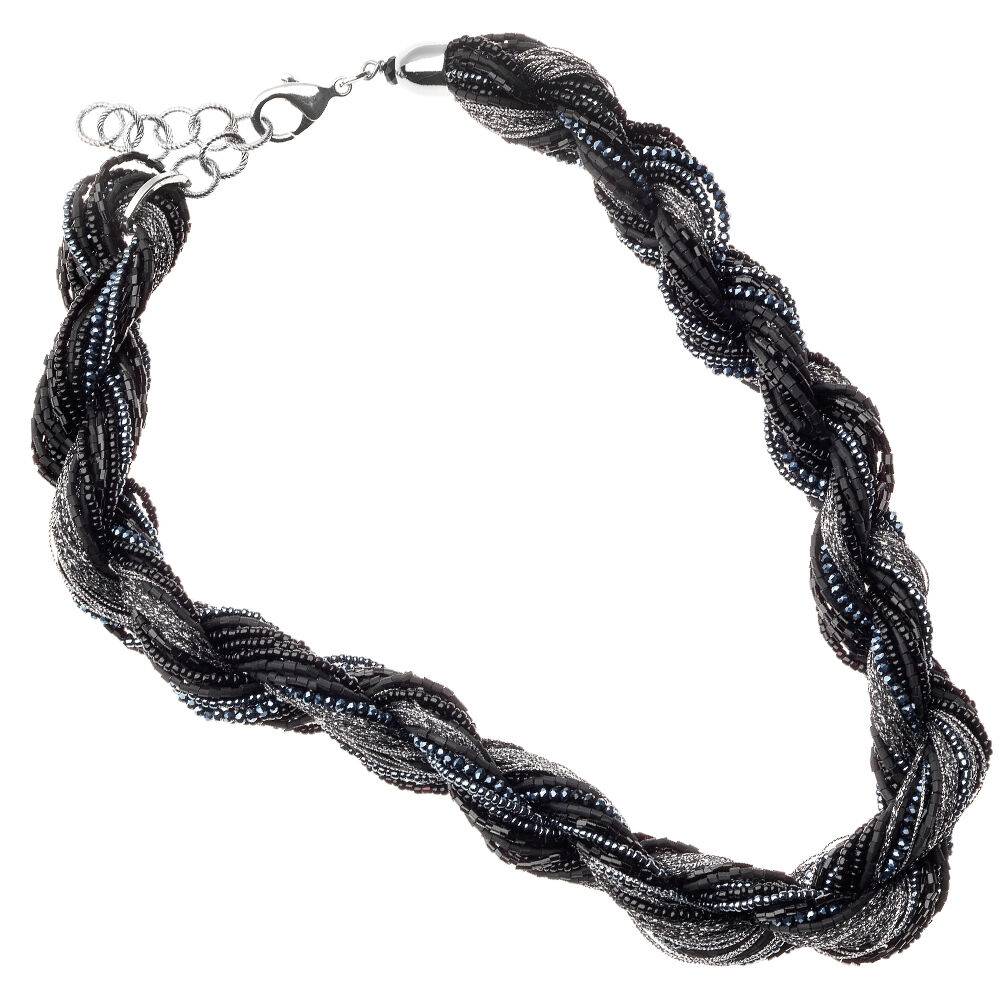 Ottaviani Collana torchon con cristalli e perline