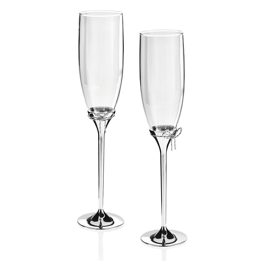 Ottaviani Coppia calici flute in metallo