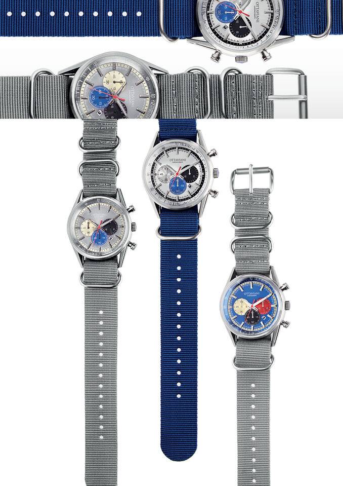 Ottaviani Cronografo Blu Cursori Colorati