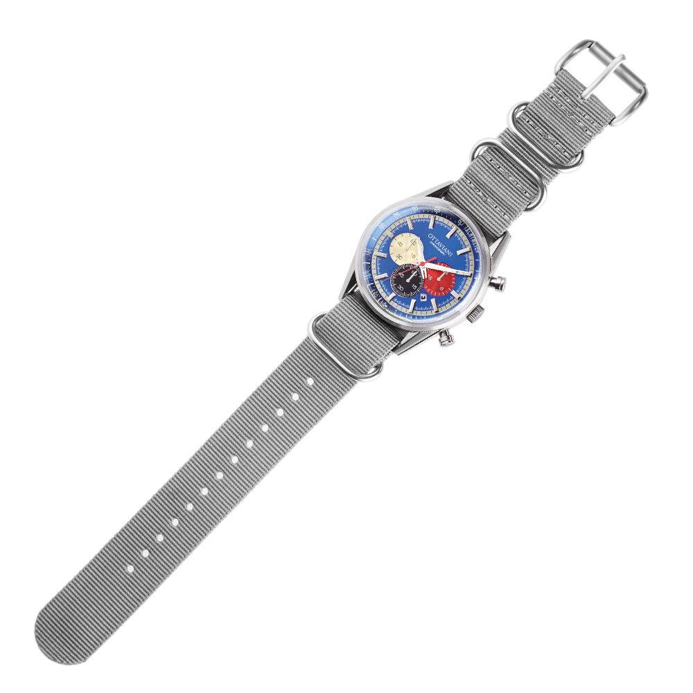 Ottaviani Cronografo blu/grigio cursori colorati