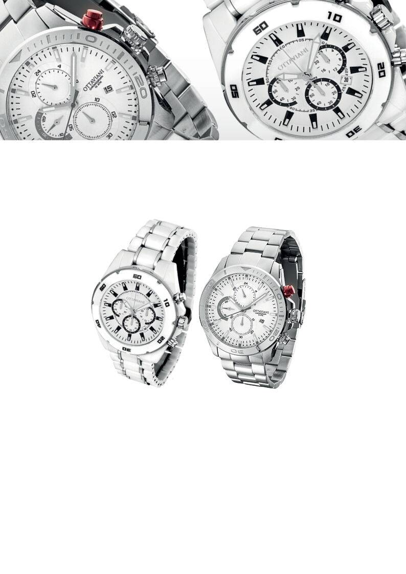 Ottaviani Cronografo Ceramica Bianco