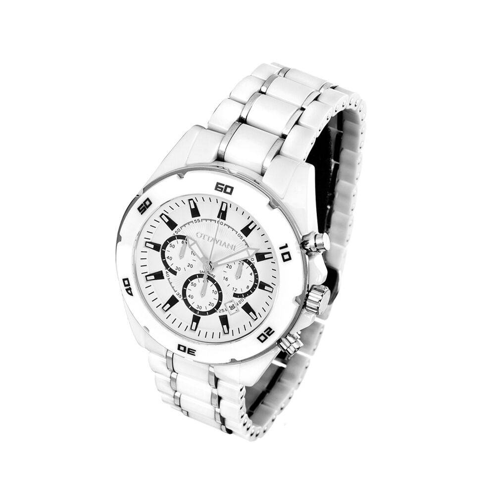 Ottaviani Cronografo ceramica bianco