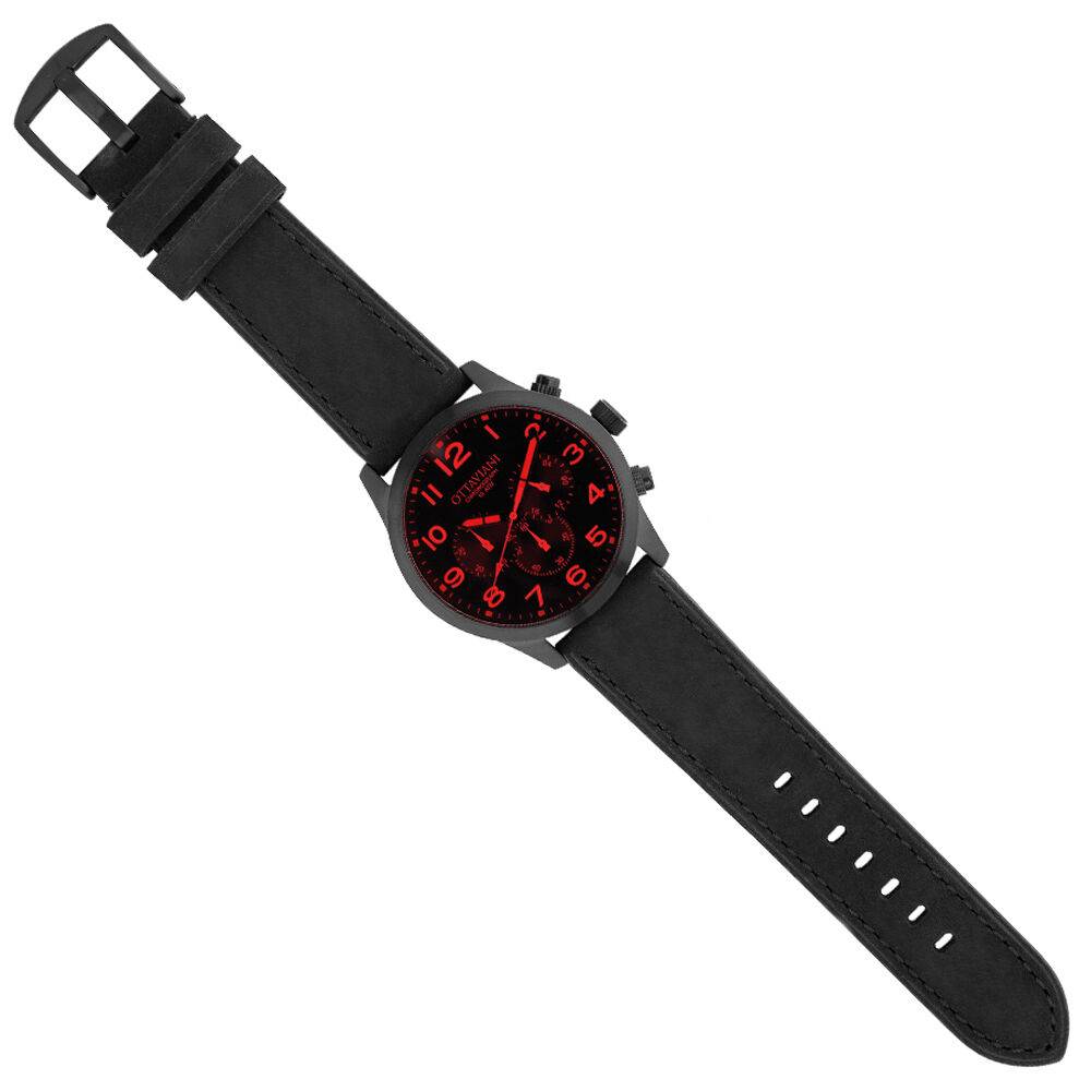 Ottaviani Cronografo quadrante rosso/pelle