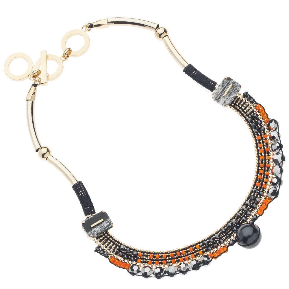 Ottaviani Girocollo con cristalli, strass e perline