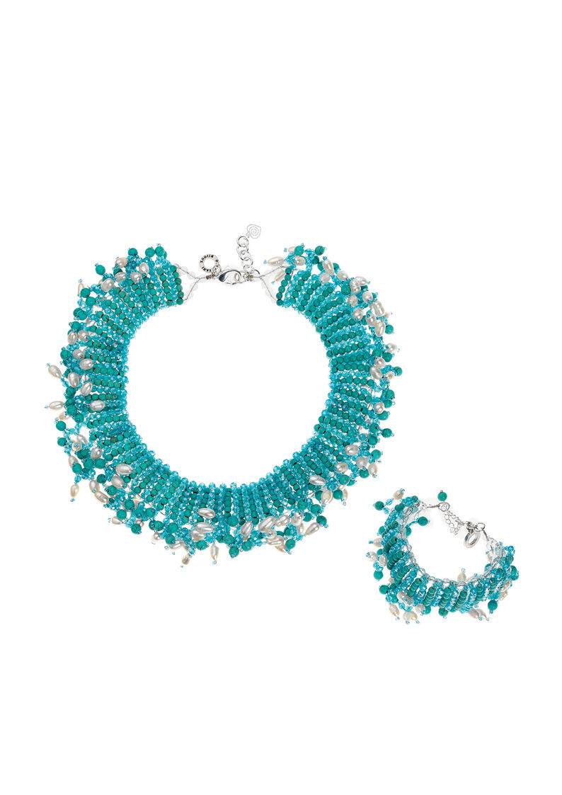 Ottaviani Girocollo Con Howlite,perle E Cristalli