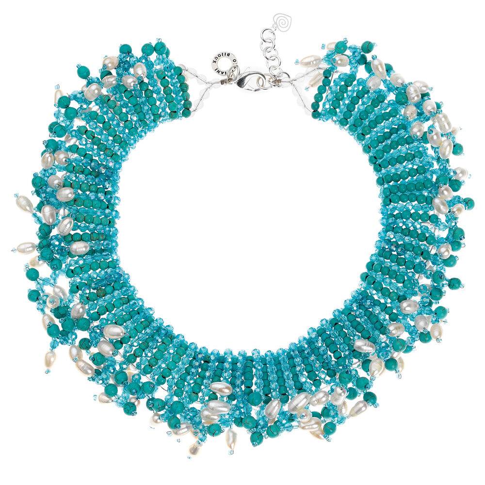 Ottaviani Girocollo con howlite,perle e cristalli