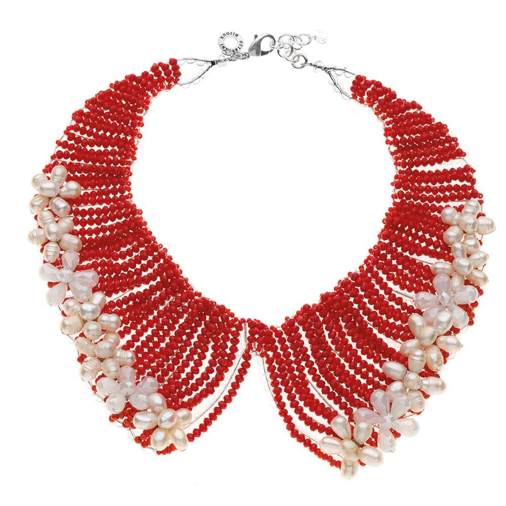 Ottaviani Girocollo con quarzi,m.perla e cristalli