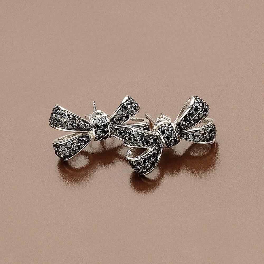 Ottaviani Orecchini arg. "papillon" noir gr