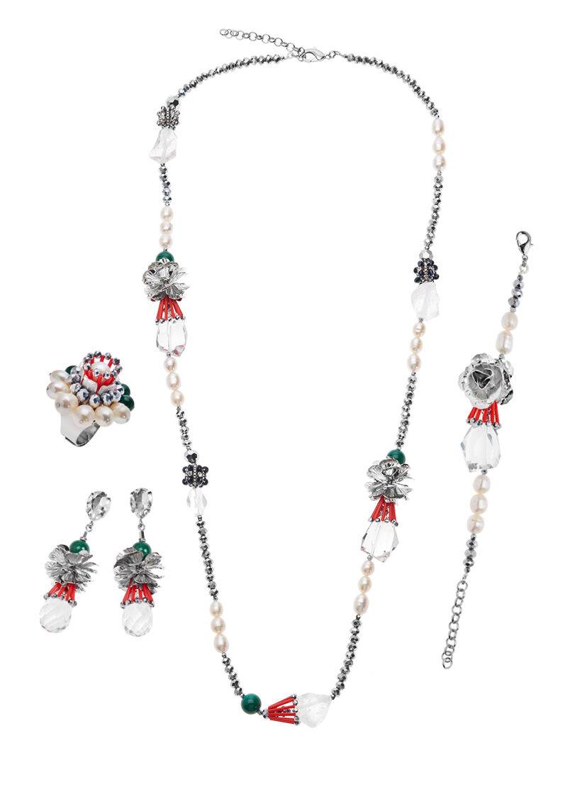 Ottaviani Orecchini Con Cristalli,perline E Strass