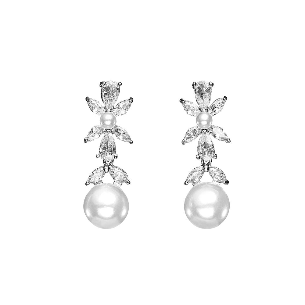 Ottaviani Orecchini con cubic zirconia e perle