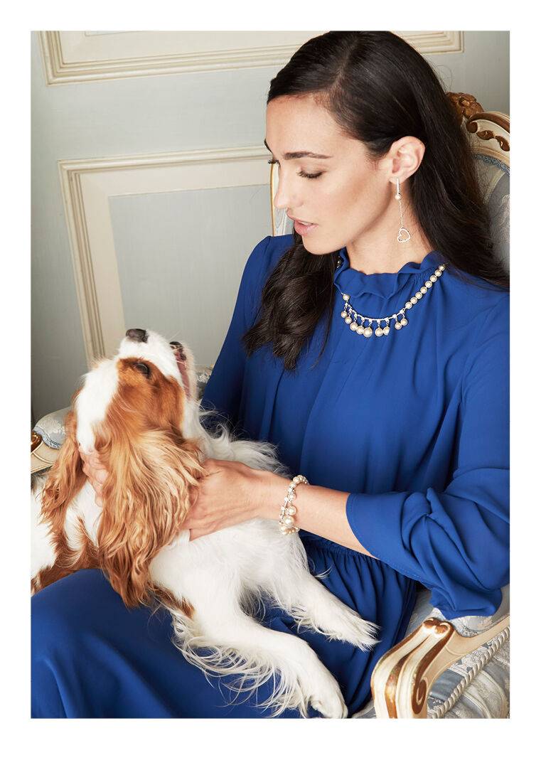 Ottaviani Orecchini Con Perle Di Vetro E Strass