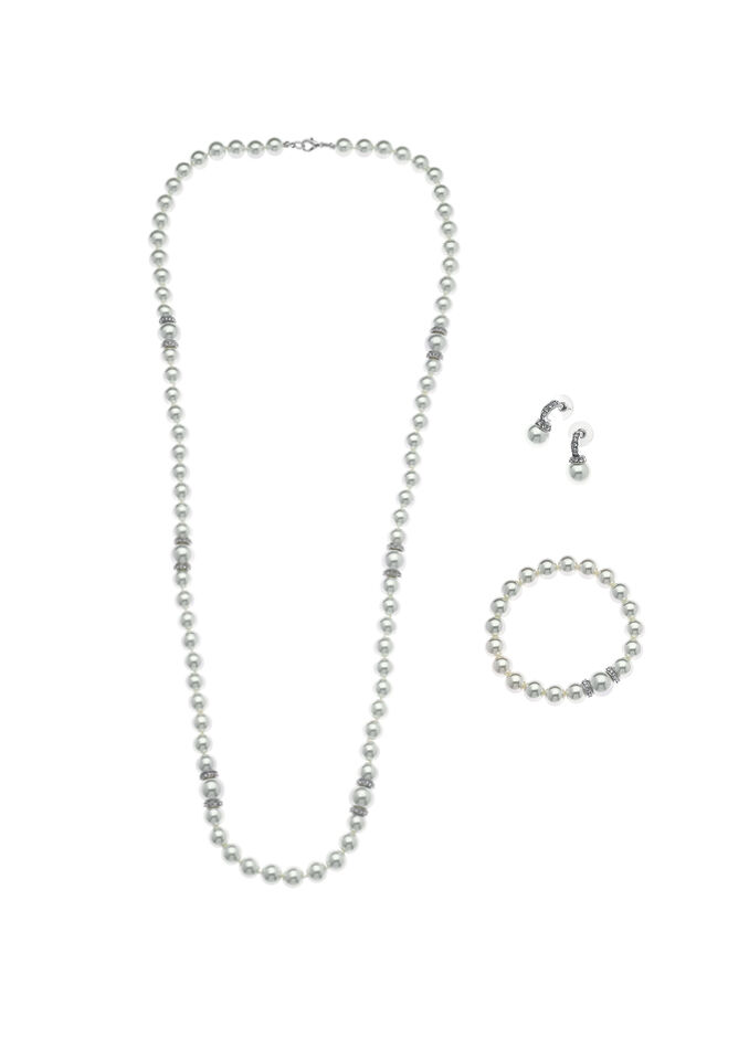 Ottaviani Orecchini Con Perle Di Vetro E Strass