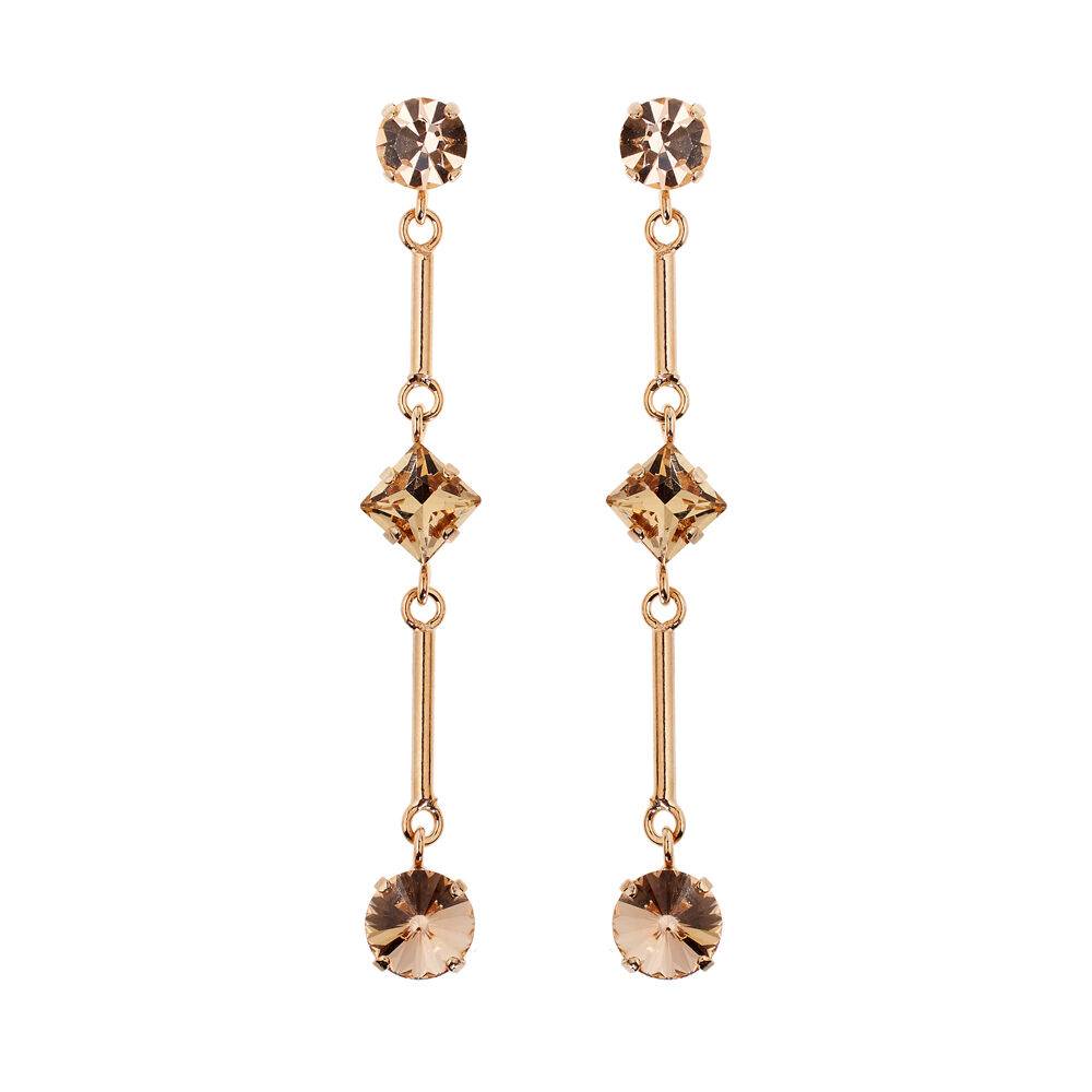 Ottaviani Orecchini dorati con cristalli