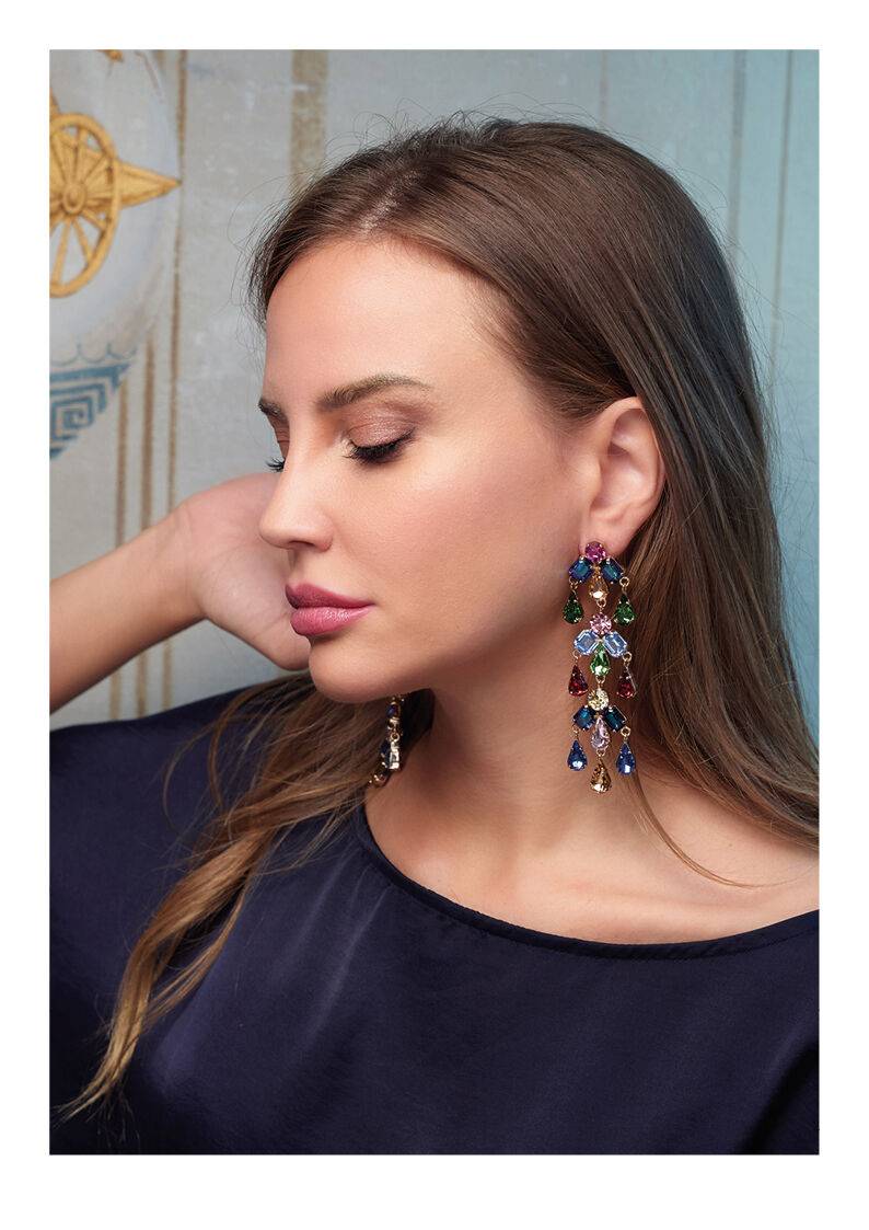 Ottaviani Orecchini Dorati Con Cristalli